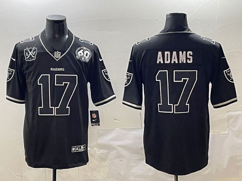 Men Oakland Raiders #17 Adams Black Second generation 2025 Nike Limited NFL Jersey style 03